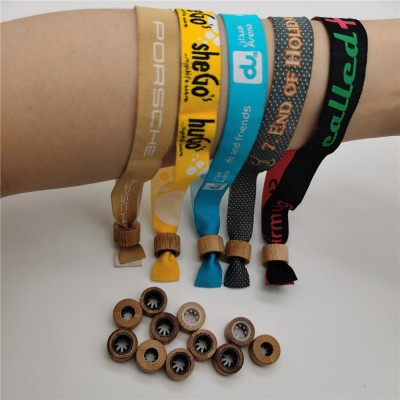 Hot sale custom printed adjustable festival fabric wristbands