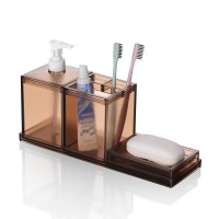 Bathroom Accessories Set,4 Piece Bathroom Set for Soap Dispenser, Toothbrush Holder and Soap Dish