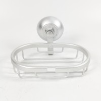 metal wire suction cup soap holder bathroom toilet soap shelf rack