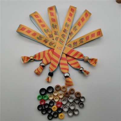 Low Cost Event Music Festival Custom Printing Wearable Cloth Fabric Woven Wristbands