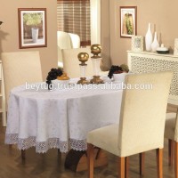 %100 Polyester Laced Tablecloths Made in Turkey High Quality Saloon Fabric Tablecloths